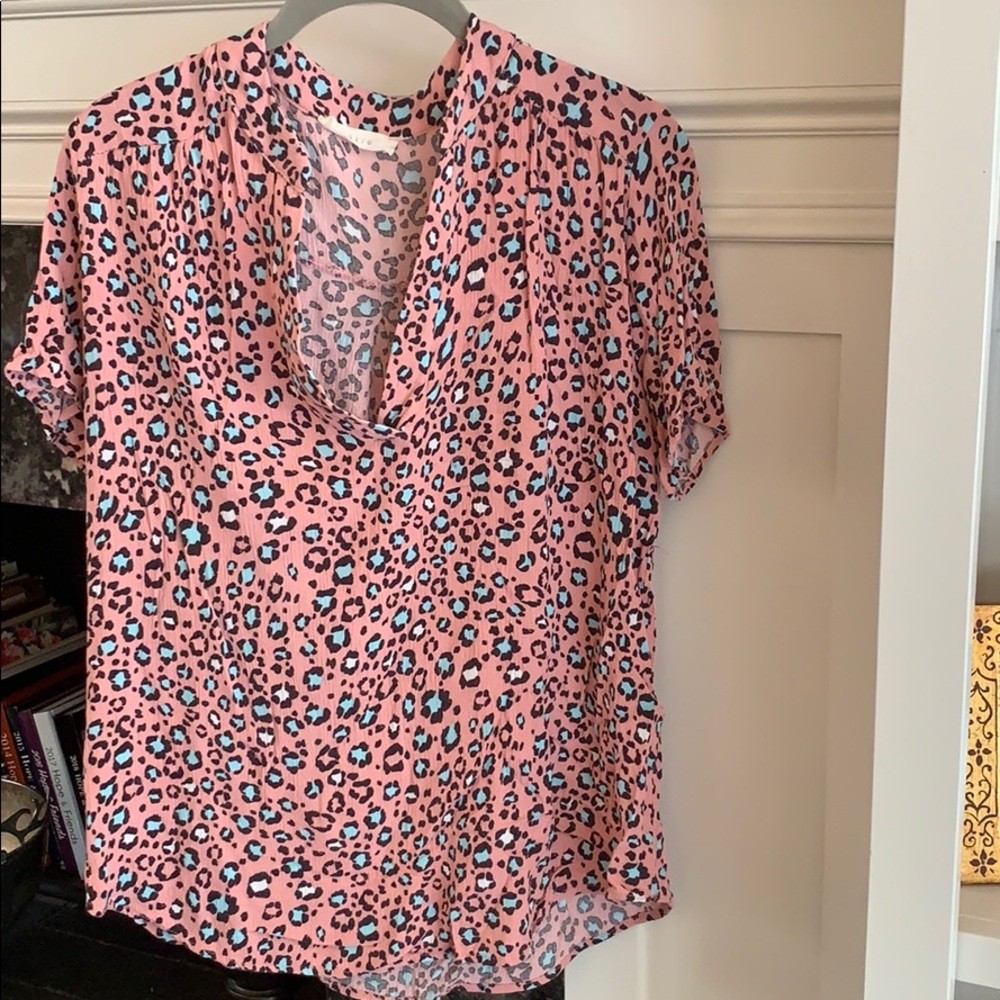 Pink animal print top